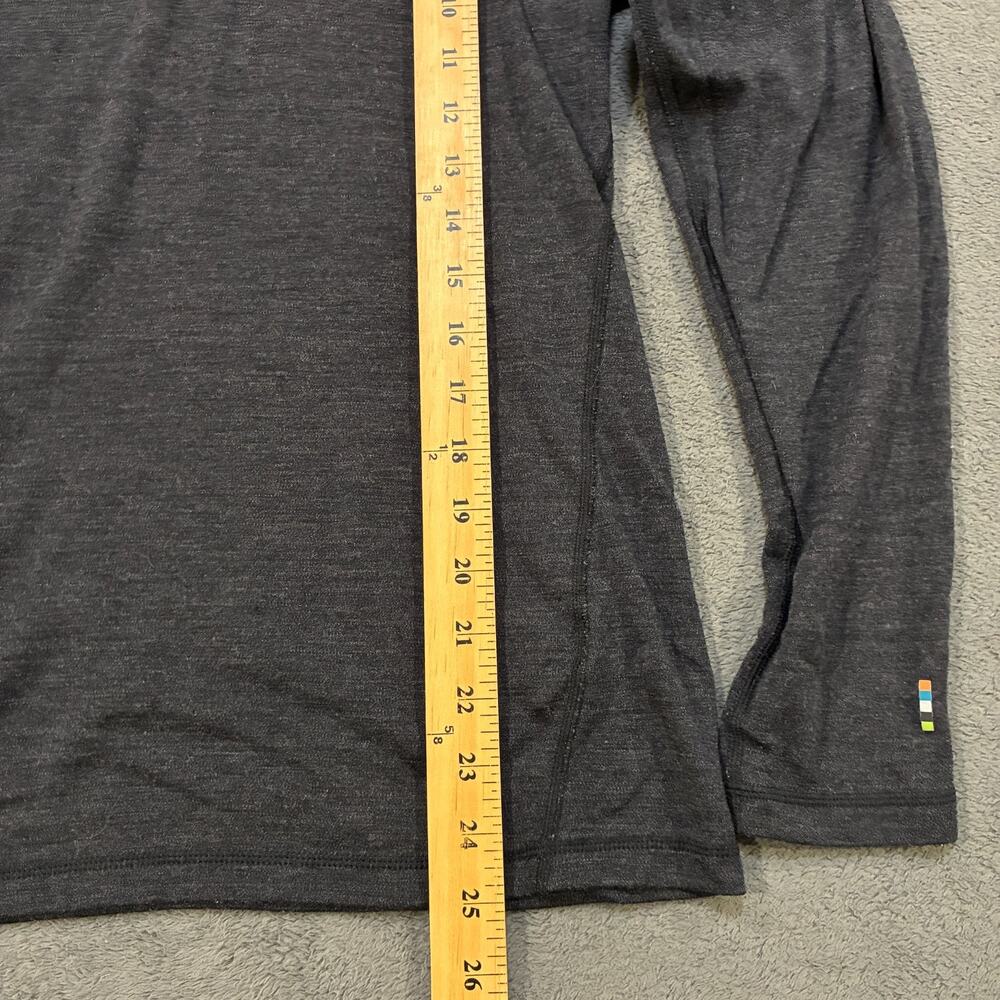 Smartwool Dark Gray Merino Wool Blend Quarter Zip Baselayer Women's Size Small - Picture 3 of 8